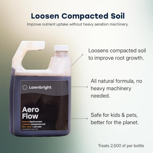 Aeroflow Liquid Lawn Aerator - Soil Loosener for Compacted Clay - 32 oz