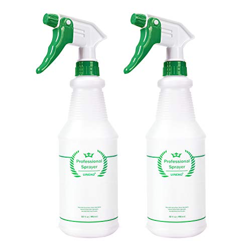 Plastic Spray Bottles 2 Pack, 32 Oz, Heavy Duty Sprayer, All-Purpose, Green - color: Green