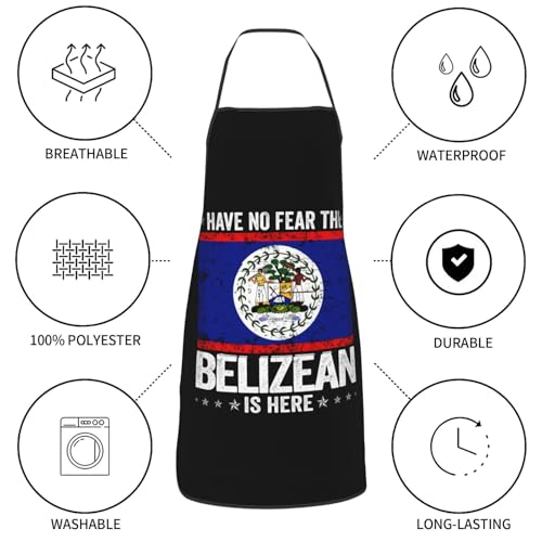 Waterproof Apron with Pockets - color: Black