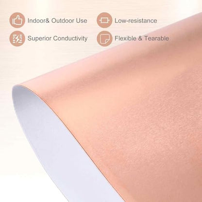 MECCANIXITY 20PCS Copper Foil Thin Tape Sheet 4" x 5" Copper Metal - size: 4"(100mm) W x 5"(125mm) L