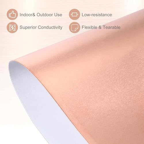 MECCANIXITY 30pcs Copper Foil Thin Tape Sheet Copper Metal Adhesive 4" Slug - size: 4"(100mm) W x 4"(100mm) L