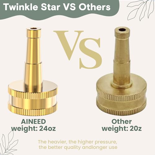 Twinkle Star Brass Hose Jet Nozzle with Garden Shut off Valve 4 Pack - color: Nozzle Valve 4 Pack