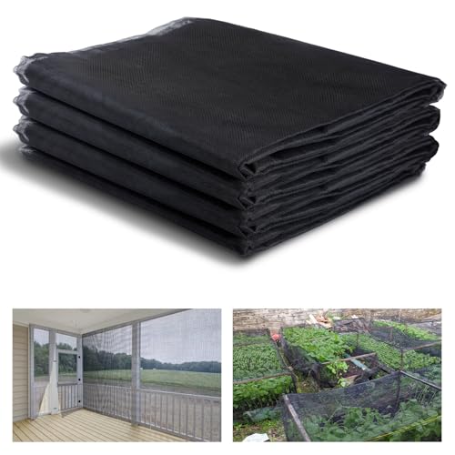10x33ft Strong PP Nanocomposite Mosquito Net Garden Netting, Black - color: Black, size: 10x33 FT