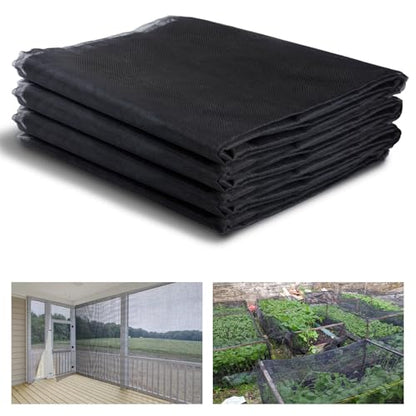 10x33ft Strong PP Nanocomposite Mosquito Net Garden Netting, Black - color: Black, size: 10x33 FT