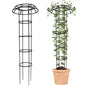 Quibbay 65 Inch Mushroom Top Garden Trellis for Climbing Plants, 1 Pack - style: 5 Floors-10*65IN