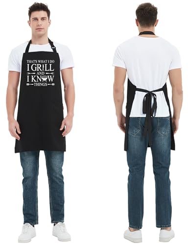 Kaidouma Funny Grilling Aprons for Men - Men's Cooking Chef BBQ Grill Apron - color: That's What I Do I Grill