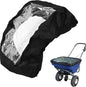 Spreader Cover with Clear Window, Waterproof Fertilizer Hopper Lid, Black