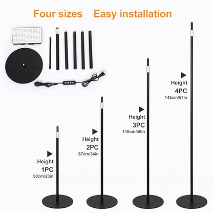 FECiDA 76" Floor Lamp Grow Light with Stable Base for Tall Indoor Plants - size: FloorLamp-1Head-25W-Timer