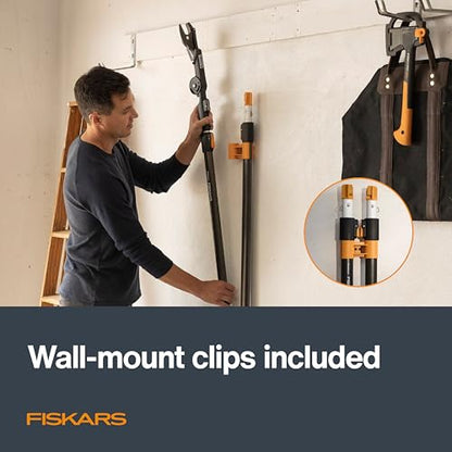 Fiskars 4-16 Ft XtendControl Extendable Modular Pole Saw & Tree Trimmer - style: 16' X3 Double-Hooked Saw