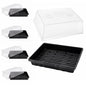 SOLIGT Thick Plastic 5-Set Strong Seed Starter Trays with 5" Humidity Domes - size: 5 Set