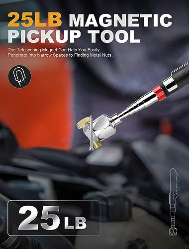 SARDVISA 2-Pack Pickup Tool Set with Telescoping Magnet and Claw Grabber - size: 2 Pack Magnetic Pickup Tool Set