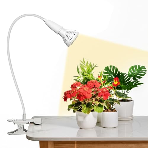 Clip on Grow Light for Indoor Plants, 10W LED Bulb, 150W Equivalent - size: 1 Head