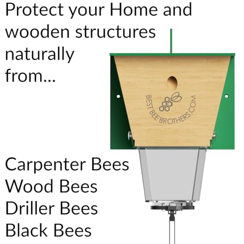 Ultimate Pro Outdoor Carpenter Bee Trap by Best Bee Brothers, Brown 6-Pack - color: Brown, size: 6 Pack