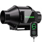 VIVOSUN G4 4" Inline Fan &Cycle Mode Speed Controller, 195 CFM Aerozesh Fan - color: Black Basic, size: 4"