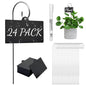 Plant Labels Stakes 24 Pcs, Acrylic Reusable Weatherproof Markers with Pen