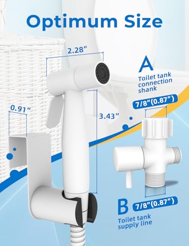 BRITULIF Bidet Sprayer for Toilet, Adjustable Pressure, Matte White - color: Matte White, size: 1 SET - Cold