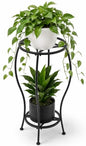 TOSKING 2-Tier Tall Metal Plant Stand, Indoor Outdoor, 28.7-Inch, Black - color: Black-2Tier-28''