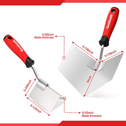 Goldblatt 2 Piece Drywall Corner Tool Set, Outside & Inside Corner Trowel