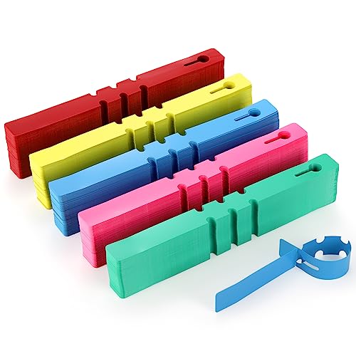 Foraineam 1000 PCS Plant Labels 5 Colors Wrap Around Hanging Tree Tags, Adjustable Plant Tags Markers Waterproof Nursery Garden Labels - size: 8-1/4” x 0.78” (21 cm x 2cm)