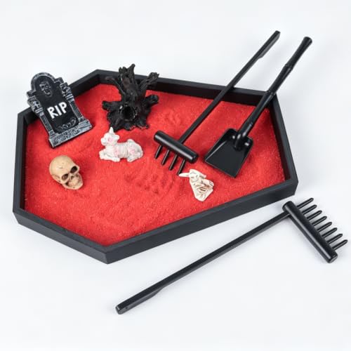 Zen Garden for Desk Gothic Gifts Office Desk Decor Mini Zen Garden Kit (Gothic Set B)