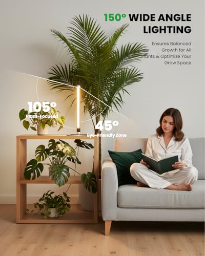 SJZX Grow Light for Indoor Plants, 40 LEDs Full Spectrum Plant Light Stand with Timer, High PPFD Grow Light, 1.2ft Vertical Standing/Hanging Indoor Plant Light for Small Plant Herbs in Home & Office - size: 1.2ft