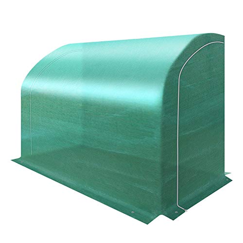 BenefitUSA Lean-to Greenhouse Cover Replacement Canopy for 10'x5'x7' Walk in Green House, w/2 Zipper Doors,Canopy ONLY (Green)