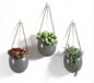 4 to 5 inch Ceramic Planters Wall Hanging Vases Decor - Set of 3 - color: Gray