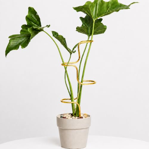 3PCS Indoor Plant Support – 12.6" Durable Metal Stakes for Plants - color: Gold