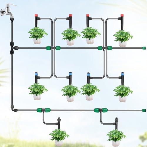 FULAIERGD60 Pcs Drip Irrigation Sprayer Emitters for 1/4" Irrigation Tubing