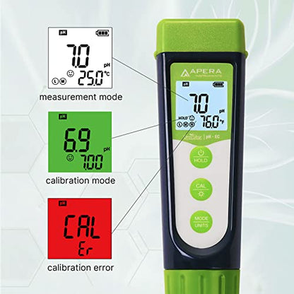 Apera Instruments GroStar Series GS1-P pH/ORP Pen Tester Kit with Replaceable Double-Junction pH Probe and ORP Probe for Hydroponics Water Quality Testing, Gen II - style: pH+ORP