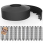 4 inch Tall Landscape Edging Kit 120FT Garden Edging with 210 Spikes for Lawn Edging and Flower Beds (Black, 120FT) - size: 120FT Kit