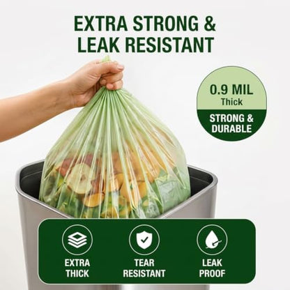 OrangeBio 13 Gallon Compostable Trash Bags, 50 Count, BPI Home Certified - size: 50 Count (Pack of 1)