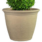 Sunnydaze Anjelica 20'' Large Plastic Planter Pot for Plants, Beige - color: Beige, size: 20 in
