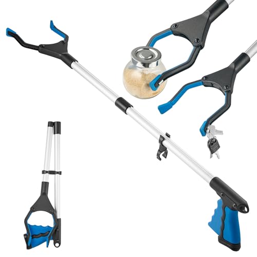 32 Inch Grabber Reacher Tool, Grabbers for Seniors Heavy Duty, Trash Picker Upper Grabber, Collapsible and Easy to Store, Wide Jaw, Grips Items Easily and Securely - size: 32 Inch
