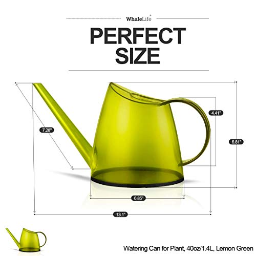 Small Indoor Plant Watering Can Long Spout 1.4L Green Lemon - color: Green Lemon