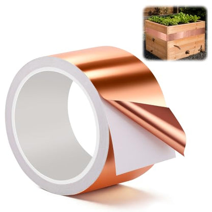 1 Pcs Copper Tape for Slugs and Snails, 3 in X 33 ft - size: 3 Inch X 33 ft
