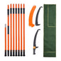 VEVOR Manual Pole Saw, 7.3-27 ft Extendable Tree Pruner, Sharp Steel Blade High Branches Trimming, Manual Branch Trimmer with Lightweight 8 Fiberglass Handles, for Pruning Palms and Shrubs