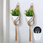 2 Packs Macrame Plant Hanger with Self-Watering Pots (4 inch) - size: Small