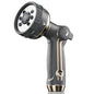 Garden Hose Nozzle Heavy Duty Metal Water Hose Sprayer - color: Black Gray