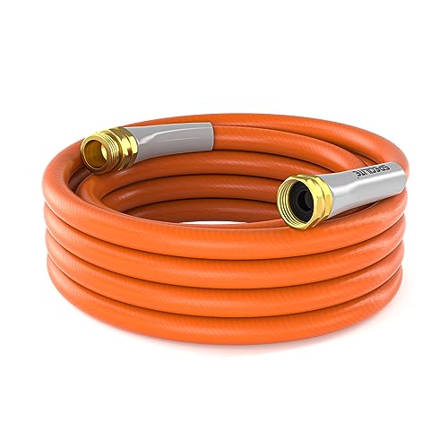 SPECILITE Garden Water Hose 15 ft x 5/8" for yard, Heavy Duty & Flexible - color: 5/8" Orange, size: 15FT