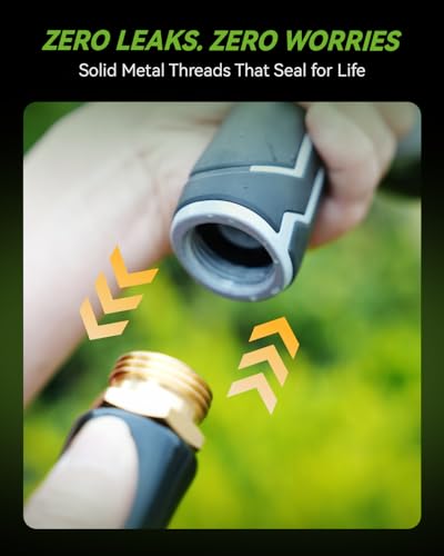 RAINPOINT Full-Metal Garden Hose Nozzle, Heavy Duty Water Hose Nozzle Sprayer With 10 Adjustable Patterns & High Flow,Thumb Control For Flow Adjustment, Ideal For Watering, Washing, Black-2 Pack - color: Black