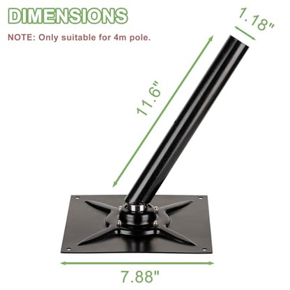 Bird Scarer Kite Rotating Base for Hawk Kite with 13ft Pole - color: Universal base