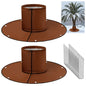 Detachable Palm Tree Root Protector, Winter Tree Root Frost Covers with Ground Nails, 3 Layers Thermal Plant Cover Protector with Drawstring for Outdoor Cold Weather Plants Root (1, Brown)