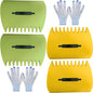 2 Sets Leaf Scoops Hand Rakes, Lightweight Plastic Leaf Grabbers