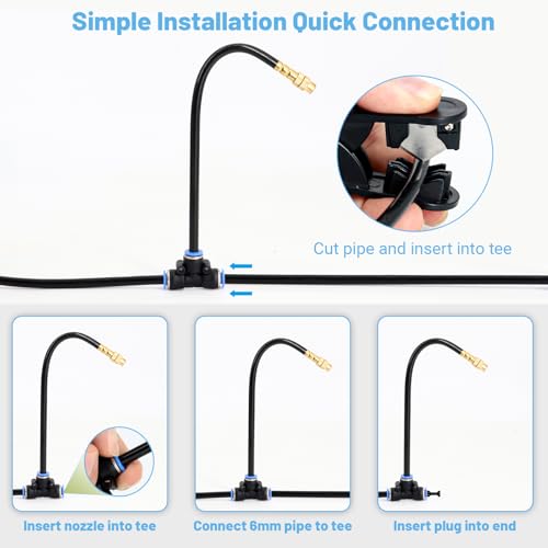 Thiswing 100FT 360° Adjustable Irrigation System for Garden - size: 100 FT