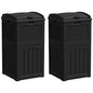 Greesum 2 Pack 33 Package Delivery Box for Outside, Waterproof Resin Garbage Bin with Lid for Hideaway, Deck, Patio, Black - color: Black, style: 2 Pack