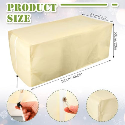 2 Pcs 49.6 × 24 x 19.7 in Garden Bed Cover Frost Protection - size: 49.6 × 24 x 19.7 in