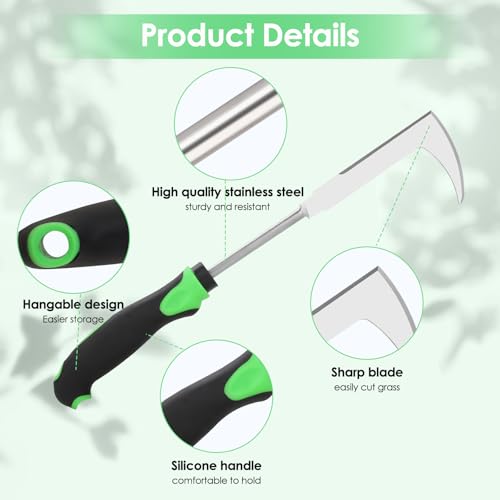 Weed Puller Tool, Rubber Handle Weed Remover Tool, 3PCS