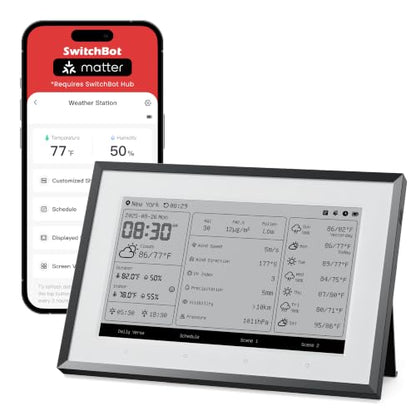 SwitchBot E-Ink Home Dashboard, WiFi Weather Station with Family Calendar