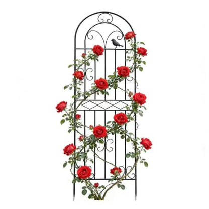 1 Pack 86.6"x19.7 Metal Gardon Trellis for Climbing Plants Flowers Outdoor, - size: 1P: 86.6" H x 19.7" W